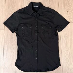 H&M Men's Black Casual Button Down Shirt